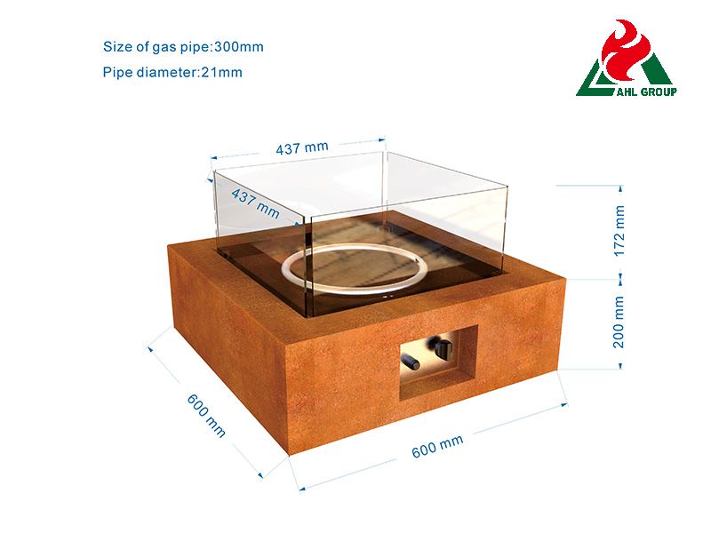 Gas fire pit  bowl Nature Style